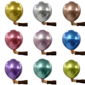 18-inch Metallic Chrome Balloon Latex Wedding Anniversary New Year Mother's Day Party Supplies / Made in China