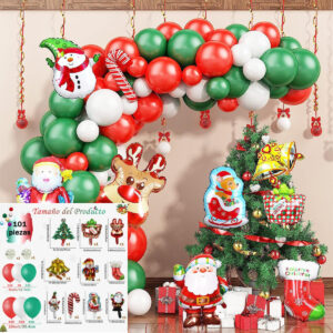 Cartoon Christmas Tree Santa Claus Snowman and Elk Aluminum Foil Balloon Wholesale for Shopping Mall Decorations As Gift Toy