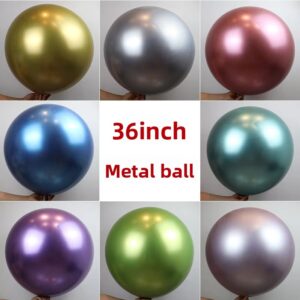 36-inch Super Metal Chrome Balloon Large Latex Wedding Anniversary New Year Mother's Day Party Supplies / Made in China