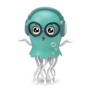Dancing Octopus Toy, Smart Interactive Electric Crawling Squid with Automatic Obstacle Avoidance Sensor, LED Lights & Music