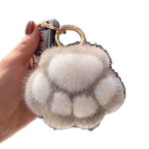 Wholesale Luxury Soft Plush Tiger Cat Paw Keychain Faux Fur Bear Paw/Keychain Car Charm Key Ring Bag Pendant