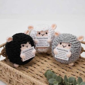 Handmade Cartoon-Style DIY Crochet Kit Eco-Friendly Animated Fun Creative Gift Decorative Item Crochet Christmas Figurine Toy