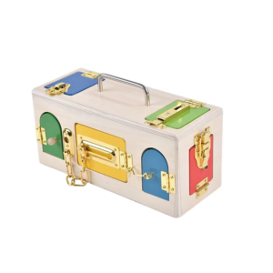 Wholesale Montessori Early Education Lock Box Kindergarten Intelligence Development Unlocking Practice Wooden Toy 0-3 Years Old