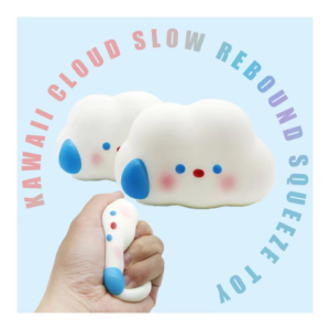 Hot-selling Creative Stress-relief Cute Cartoon Soft Cloud-shaped Slow Rebound Squeeze PU Material Squishy Toy