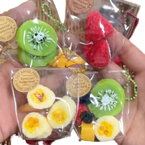 Hot-selling Stress-relief Creative Slow Rebound Simulated Fruit-shaped Toy with Lanyard, Individually Packaged Squeeze Toy