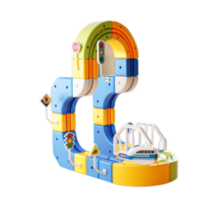 Hot-selling New Gear DIY Track Car Anti-gravity Magnetic Assembly Electric Building Block High-speed Rail Track Train Toy