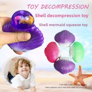 Hot-selling Creative Squeeze Stress-relief Prank Mermaid Baby Shell Toy Squeeze Toy Stress-relief Ball Small Toy