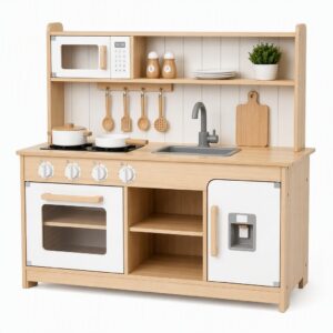 Kids Wooden Play Kitchen Set