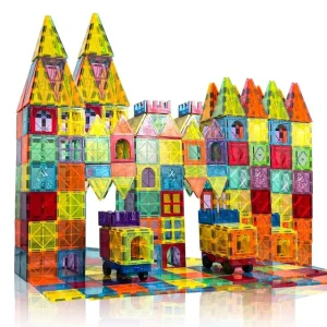 3D DIY Magnetic Tiles Set – STEM Magnetic Construction Blocks for Kids