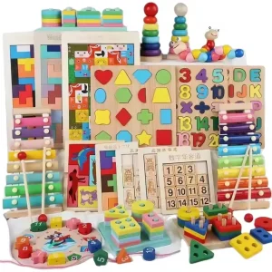 Montessori Wooden Teaching Aids – Sensory Preschool Learning Set