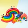 Rainbow Building Blocks Stacker – Wooden Montessori Educational Toy
