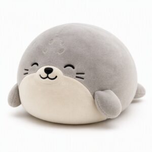 Chubby Blob Seal Plush Pillow – Super Soft Sea Animal Cushion Plush