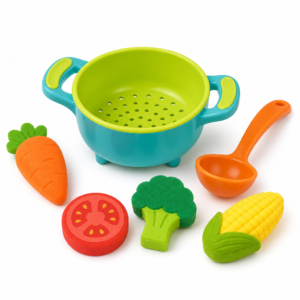 Floating Foam Soup Bath Toy Set – Scoop, Strain & Pretend Play Cooking Set