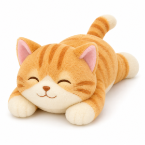 Lying Down Animal Plush 8 Inch – Bean Filled Tummy Plush Cat Stuffed Animal